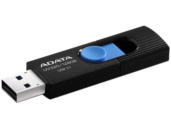 Unidad Flash USB 3.1 ADATA UV320 de 128GB. Color Negro/Azul.