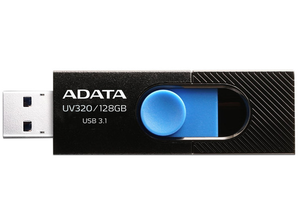Unidad Flash USB 3.1 ADATA UV320 de 128GB. Color Negro/Azul.
