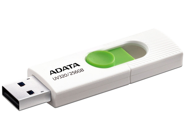 Unidad Flash USB 3.2 Gen 1 ADATA UV320 de 256GB. Color Blanco.