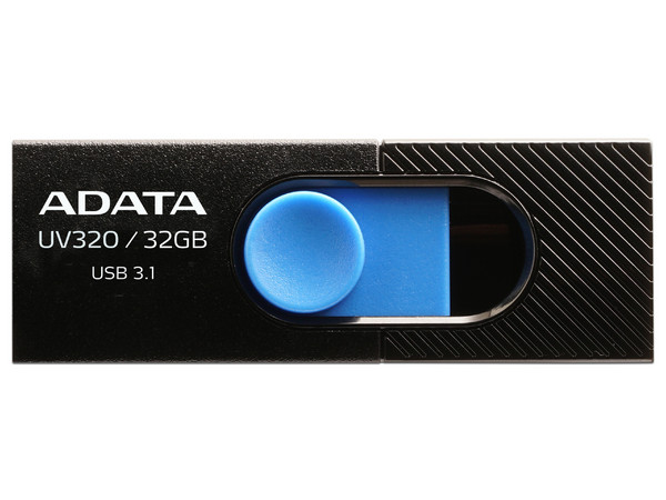 Unidad Flash USB 3.0 Adata UV320 de 32 GB. Color Negro/Azul.