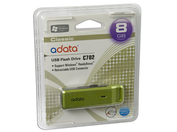 Unidad Flash USB 2.0 ADATA Classic de 8GB