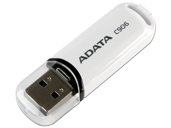 Unidad Flash USB 2.0 ADATA Classic C906 de 4 GB. Color Blanco.