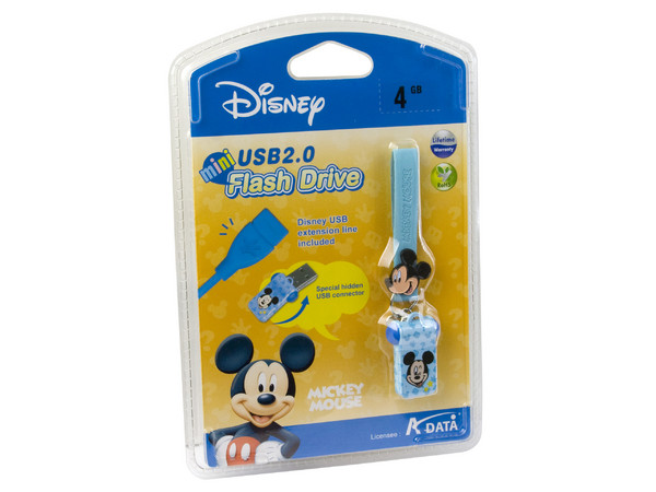 Unidad Flash Mini USB 2.0 ADATA Disney Mickey Mouse de 4GB