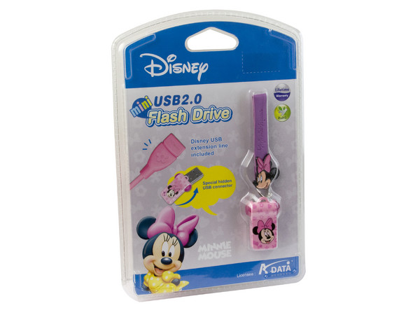 Unidad Flash Mini USB 2.0 ADATA Disney Minnie Mouse de 2GB