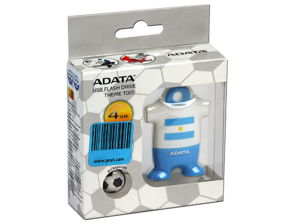 Unidad Flash USB 2.0 ADATA Fútbol Argentina de 4GB