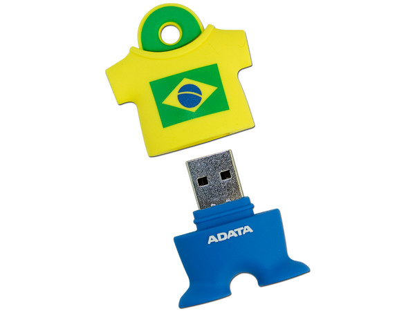 Unidad Flash USB 2.0 ADATA Fútbol Brasil de 4GB 