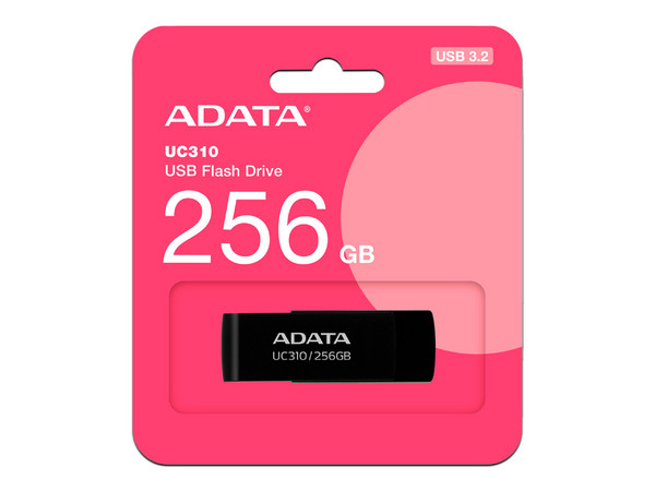 Memoria Flash USB 3.2 ADATA UC310 de 256GB. Color Negro.