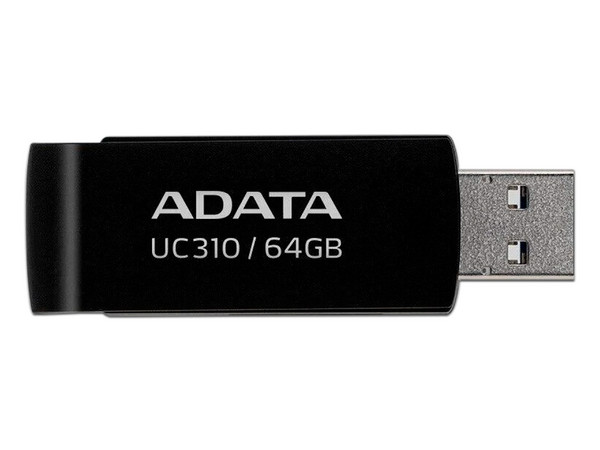 Unidad Flash USB 3.2 Adata UC310 de 64GB. Color Negro.