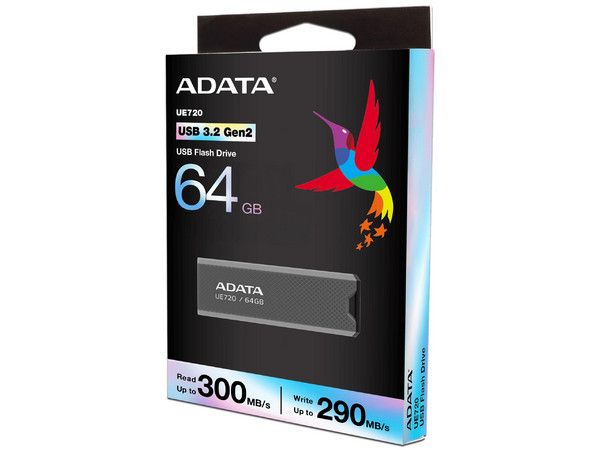 Unidad Flash USB 3.2 ADATA UC310 de 64GB. Color Gris.