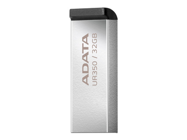 Memoria USB 3.2 ADATA UR350 de 32GB, resistente al agua, polvo y golpes. Color Plata.