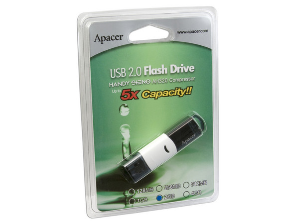 Unidad Flash USB 2.0 Apacer Handy Steno AH320 de 2GB 