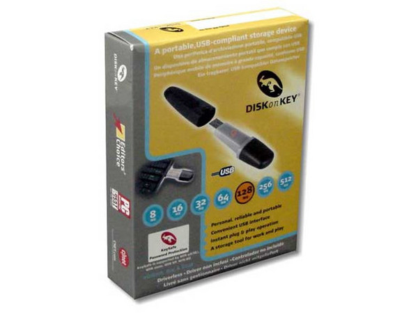 Unidad de almacenamiento portátil DiskOnKey de 128 Mb, USB.