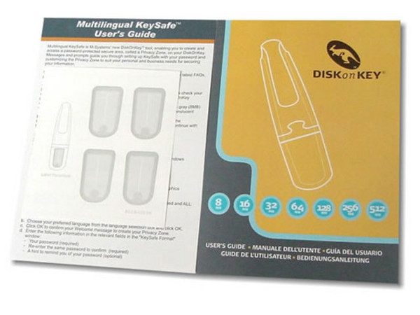 Unidad de almacenamiento portátil DiskOnKey de 256 Mb, USB.