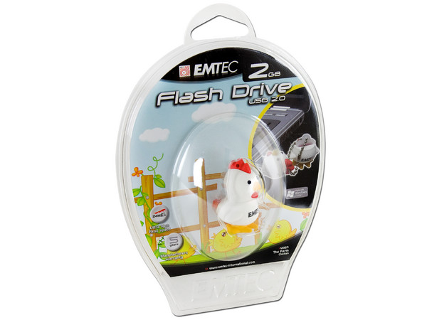Unidad Flash USB 2.0 Emtec M320 Pollito de 2GB