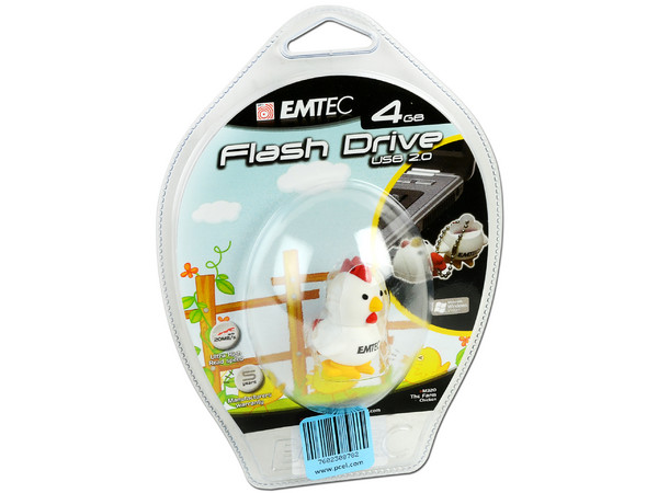 Unidad Flash USB 2.0 Emtec M320 Pollito de 4 GB
