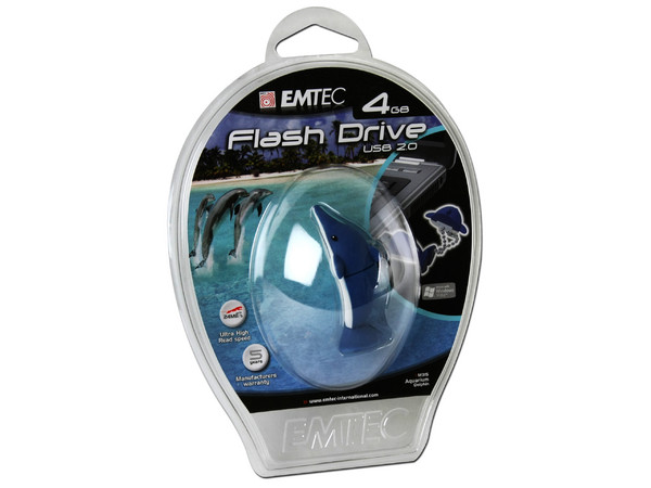 Unidad Flash USB 2.0 Emtec M315 Delfín de 4GB