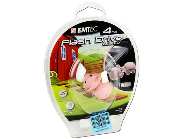 Unidad Flash USB 2.0 Emtec M319 Puerquito de 4GB