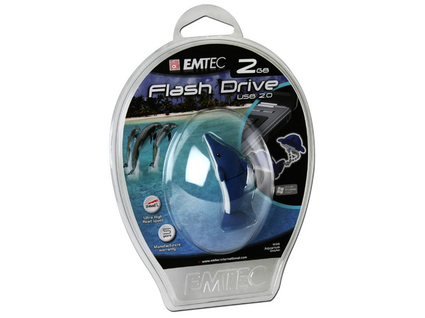 Unidad Flash USB 2.0 Emtec M315 Delfín de 2GB