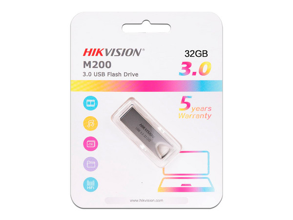 Unidad Flash USB 2.0 Hikvision M200 de 32GB.