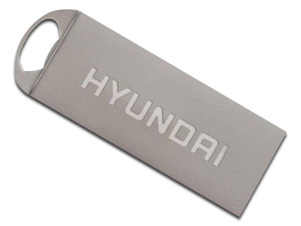 Memoria Flash USB 2.0 Hyundai de 16GB. Color Plata.