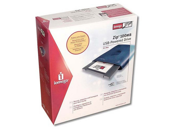 Unidad Iomega ZIP de 100MB. Interfase USB, Externo (No requiere alimentacion de energía)