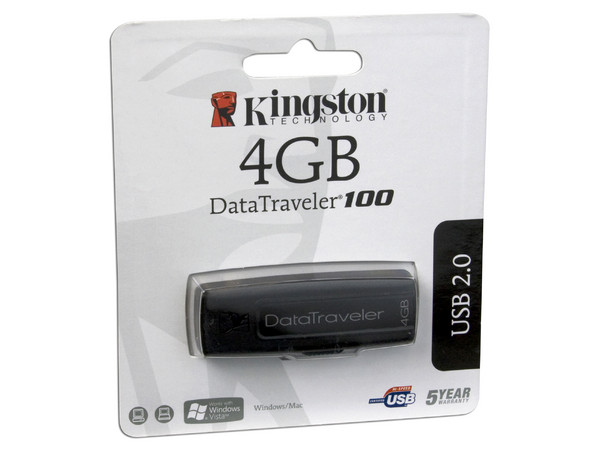 Unidad Flash USB 2.0 Kingston DataTraveler 100 de 4GB