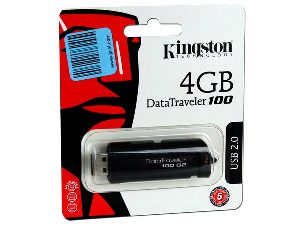 Unidad Flash USB 2.0 Kingston DataTraveler 100 G2 de 4GB.
