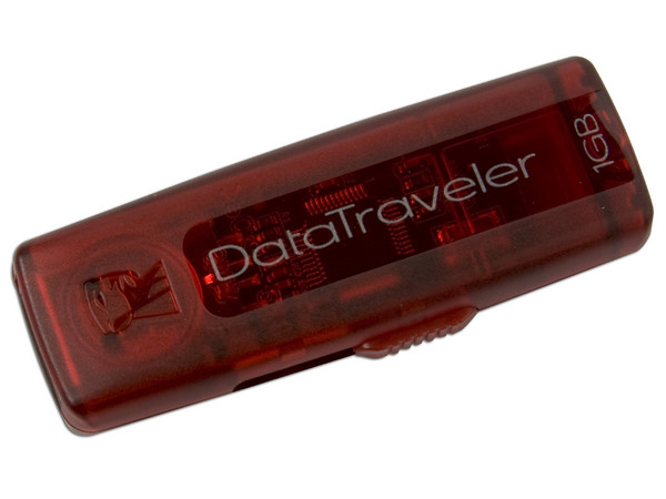 Unidad Flash USB 2.0 Kingston DataTraveler 100 de 1GB. Color Roja