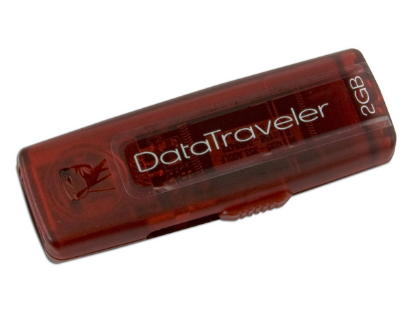 Unidad Flash USB 2.0 Kingston DataTraveler 100 de 2GB. Color Roja