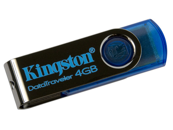 Unidad Flash USB 2.0 Kingston DataTraveler 101 de 4GB.  Color Azul