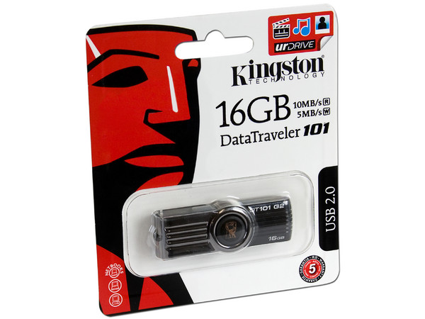 Unidad Flash USB 2.0 Kingston DataTraveler 101 de 16 GB.