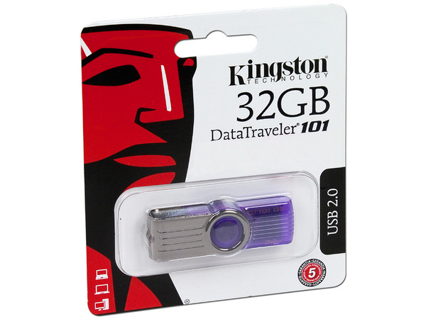 Unidad Flash USB 2.0 Kingston DataTraveler 101 de 32GB.