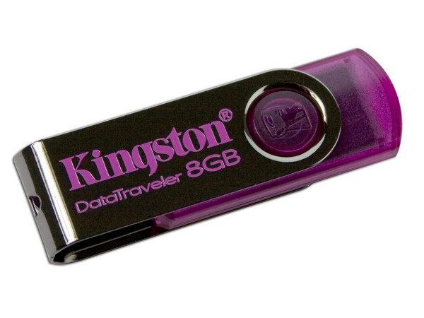 Unidad Flash USB 2.0 Kingston DataTraveler 101 de 8GB. Color Rosa