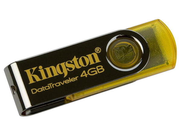 Unidad Flash USB 2.0 Kingston DataTraveler 101 de 4GB. Color Amarillo