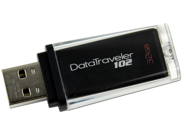 Unidad Flash USB 2.0 Kingston DataTraveler 102 de 32GB. Color Negro
