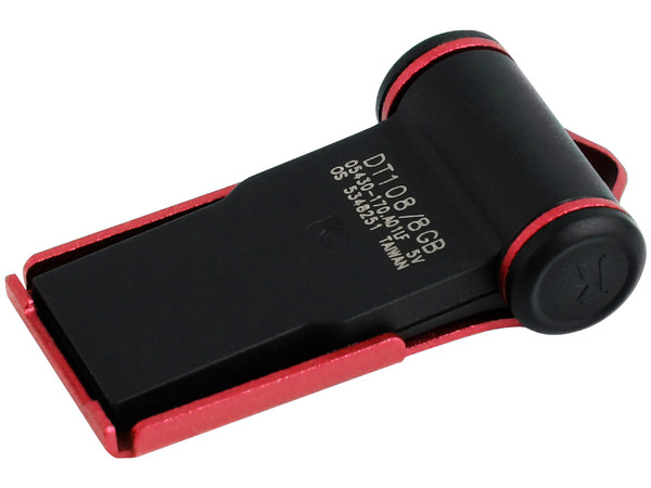 Unidad Flash USB 2.0 Kingston DataTraveler 108 de 8GB. Color Roja