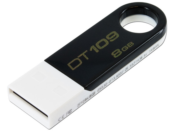 Unidad Flash USB 2.0 Kingston DataTraveler 109 de 8GB. Color Negra