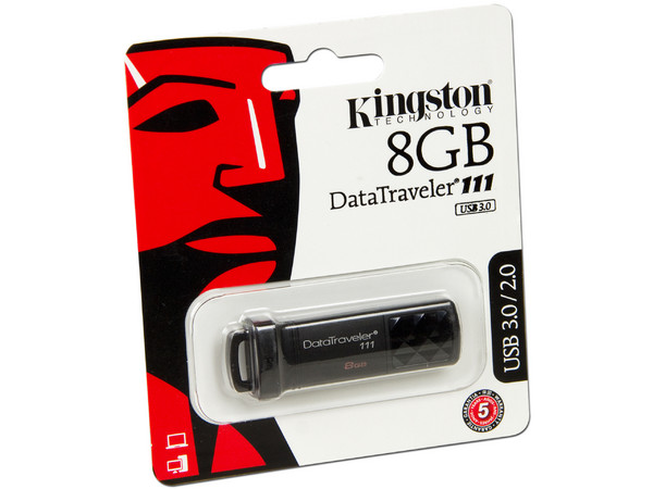 Unidad Flash USB 3.0 Kingston DataTraveler 111 de 8 GB.