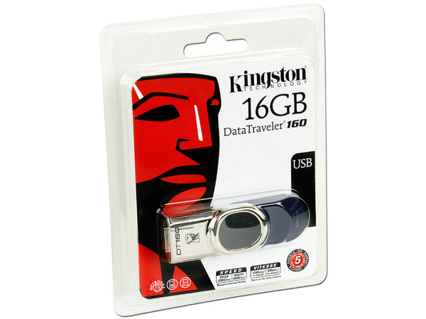 Unidad Flash USB 2.0 Kingston DataTraveler 160 de 16GB