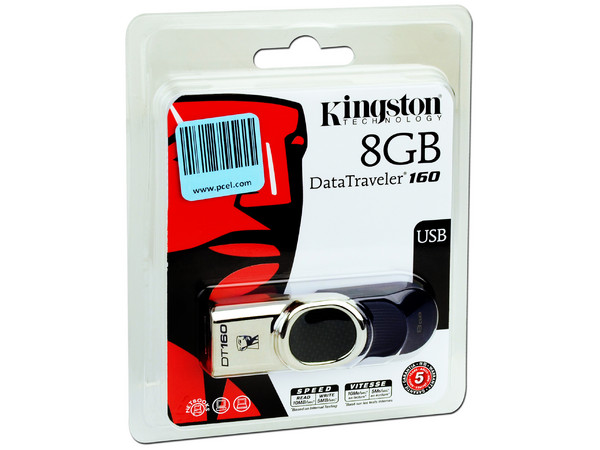 Unidad Flash USB 2.0 Kingston DataTraveler 160 de 8GB
