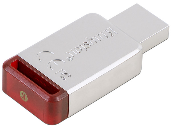 Paquete de 100 Unidades Flash USB 3.1 Kingston DataTraveler 50 con Elegante y Moderno Diseño de 32GB Color Rojo.