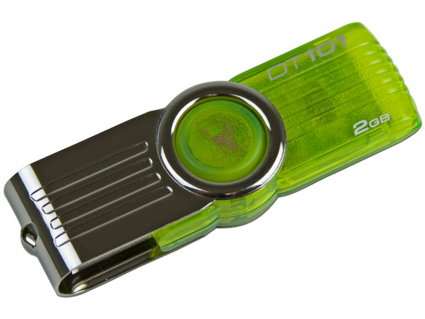 Unidad Flash USB 2.0 Kingston DataTraveler 101 de 2GB. Color Verde