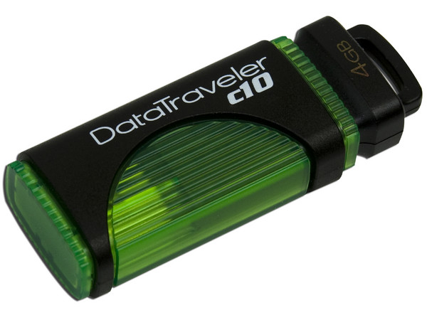 Unidad Flash USB 2.0 Kingston DataTraveler c10 de 4GB. Color Verde