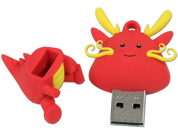 Unidad Flash USB 2.0 Kingston DataTraveler Dragon de 8GB.