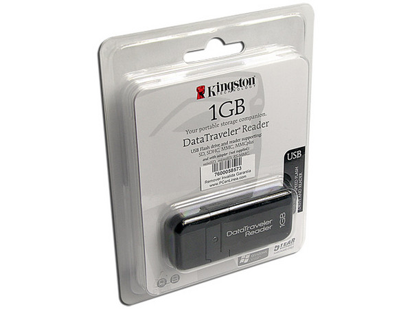 Unidad Flash USB 2.0 Kingston DataTraveler Reader de 1 GB. Lee SD, SDHC, MMC y MMCplus