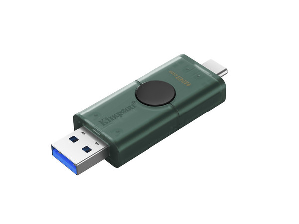 Memoria Flash Kingston DataTraveler Duo, 128GB, Conectores USB-A/USB-C.