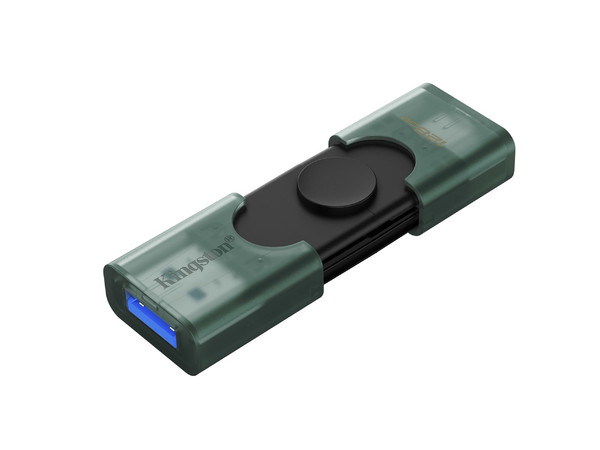 Memoria Flash Kingston DataTraveler Duo, 128GB, Conectores USB-A/USB-C.