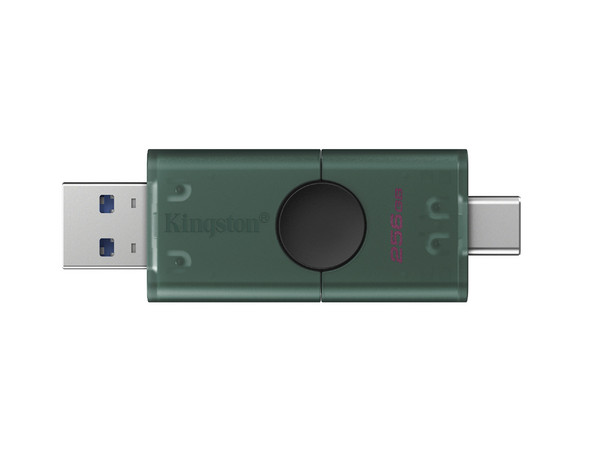 Memoria Flash Kingston DataTraveler Duo, 256GB, Dual USB-A/USB-C, Color Verde.