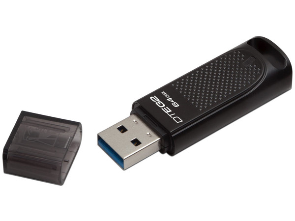 Unidad Flash USB 3.0 Kingston DataTraveler Elite G2 de 64 GB. Color Negro.