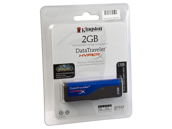 Unidad Flash USB 2.0 Kingston DataTraveler HYPERX de 2GB